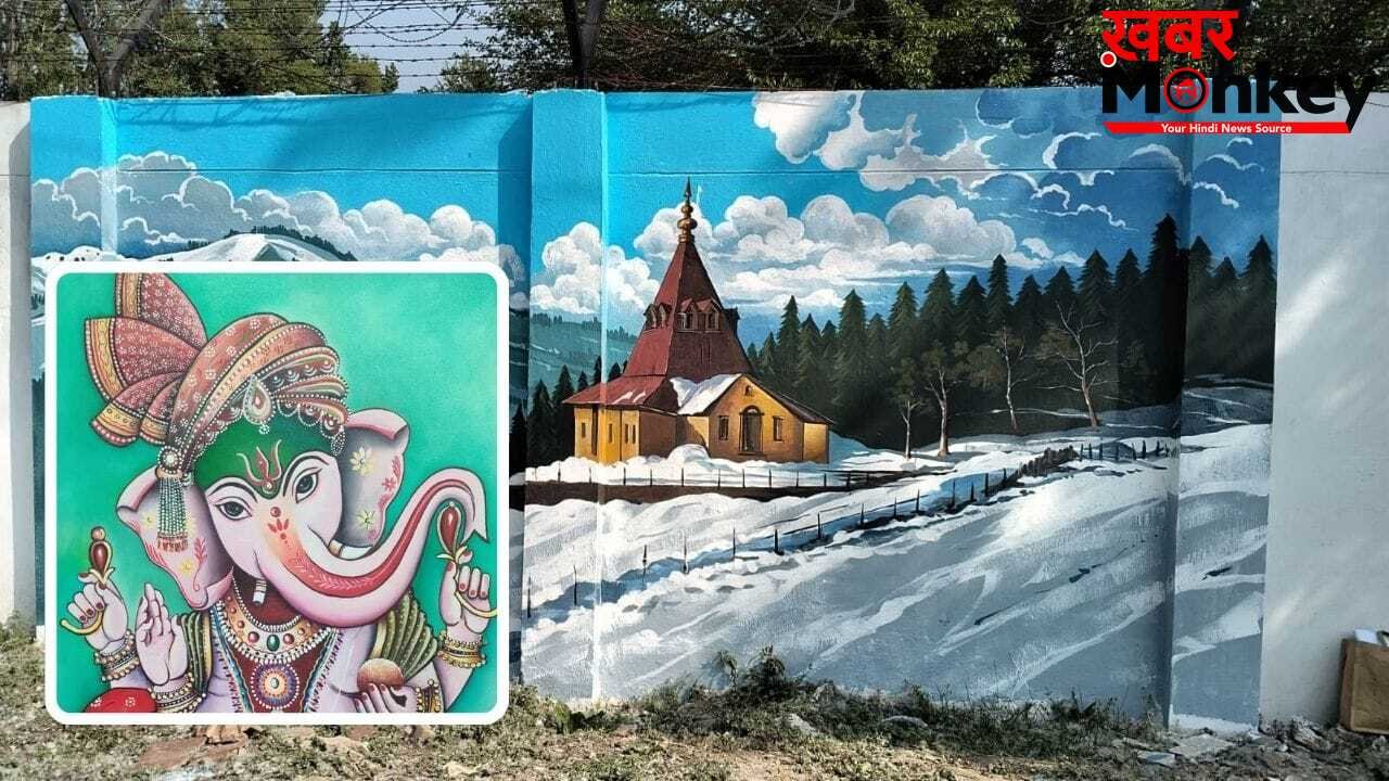 जेल की सलाखों से कला की उड़ान, डासना जेल के कैदी ने बनाई पेंटिंग; कोर्ट की दीवारों पर बिखेरे रंग