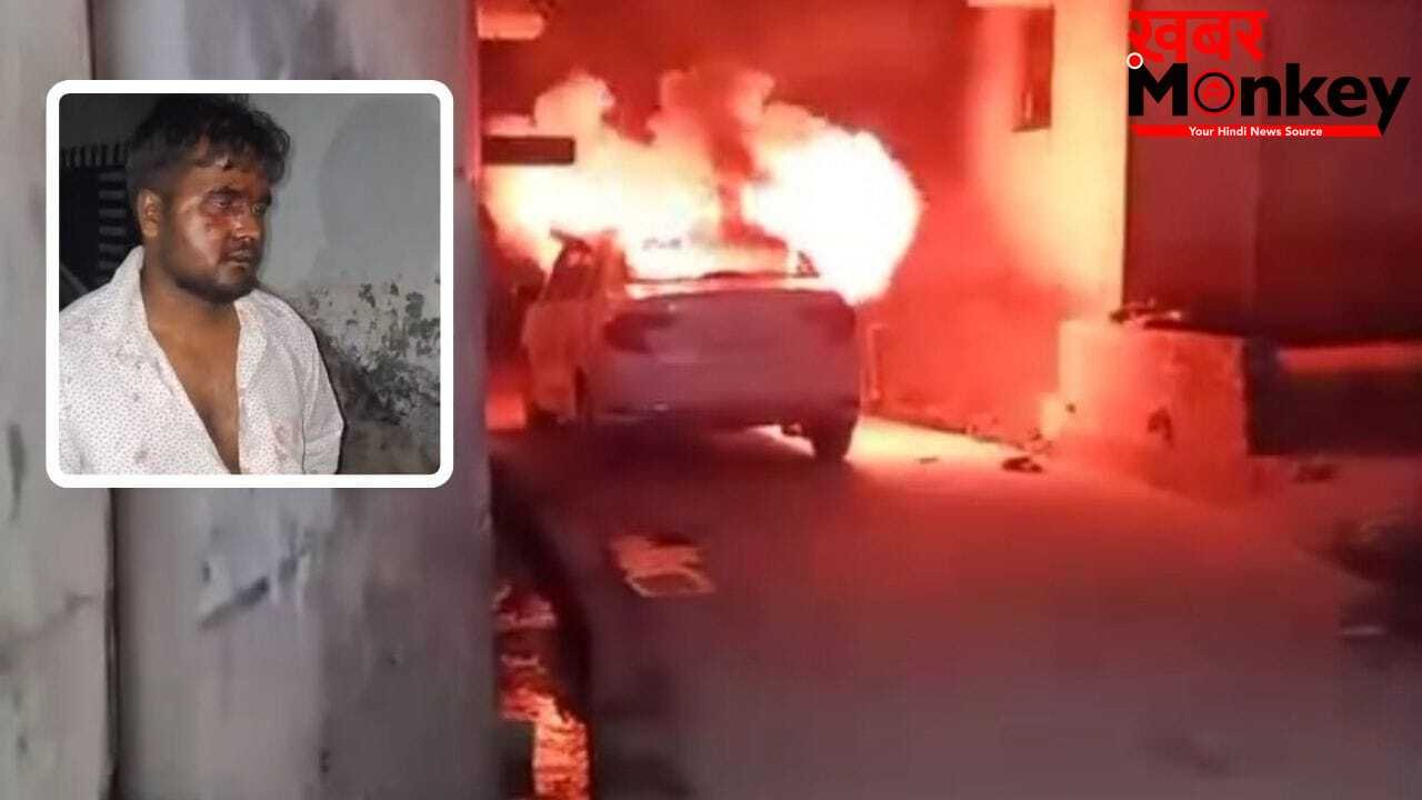 गोरखपुर में बुलेट सवारों की दबंगई! साइड न देने पर कार चालक को पीटा, फिर फूंक दी गाड़ी; 2 अरेस्ट