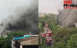 नोएडा की स्पार्क मिंडा कंपनी में लगी भीषण आग, आसमान में छाया धुएं का गुबार; दमकल की 20 गाड़ियां मौजूद