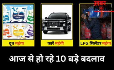 Rules Changing from 1st June: आज से दूध, कार और LPG सिलेंडर महंगा; आम जनता को तगड़ा झटका! देखें 10 बड़े बदलाव