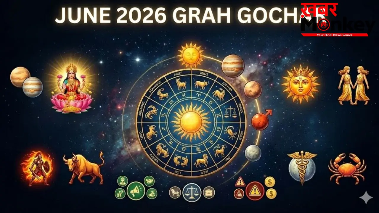 June 2026 Grah Gochar: गुरु-शुक्र बनाएंगे गजलक्ष्मी राजयोग, जानें किस राशि की लगेगी लॉटरी और किसे होगा नुकसान