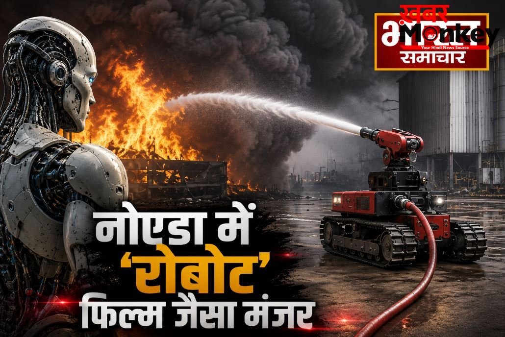 AC ब्लास्ट के बाद फैक्टरी में लगी विकराल आग, दमकल विभाग के आधुनिक रोबोट ने ऐसे पाया काबू !
