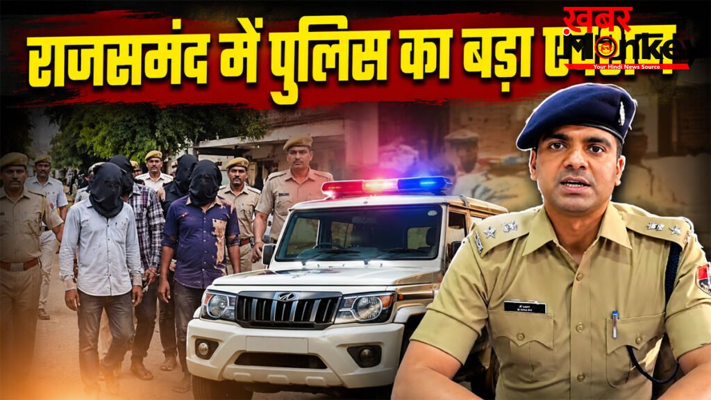 Rajsamand Police Action : राजसमंद में पुलिस का बड़ा एक्शन: 57 बदमाश गिरफ्तार, 56 टीमों ने 253 ठिकानों पर दी दबिश