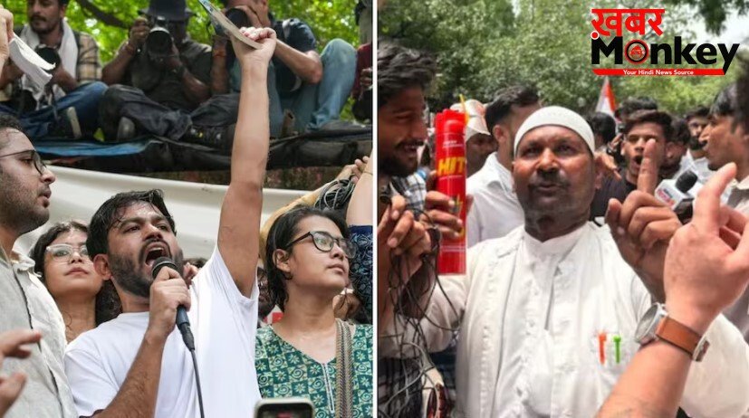 कॉकरोच जनता पार्टी के प्रदर्शन में कॉकरोच से ज्यादा पहुंचे यूटयूबर, विरोध करने हिट लेकर पहुंचे लोग