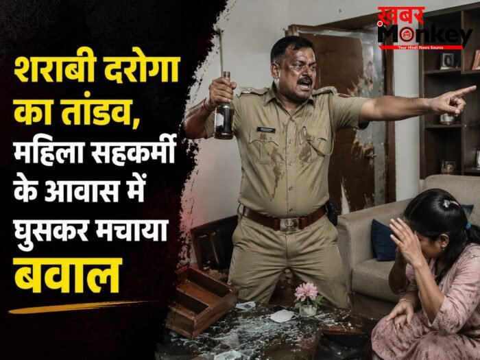 शराबी दरोगा का तांडव, महिला सहकर्मी के आवास में घुसकर मचाया बवाल,फिर पुलिस ने…