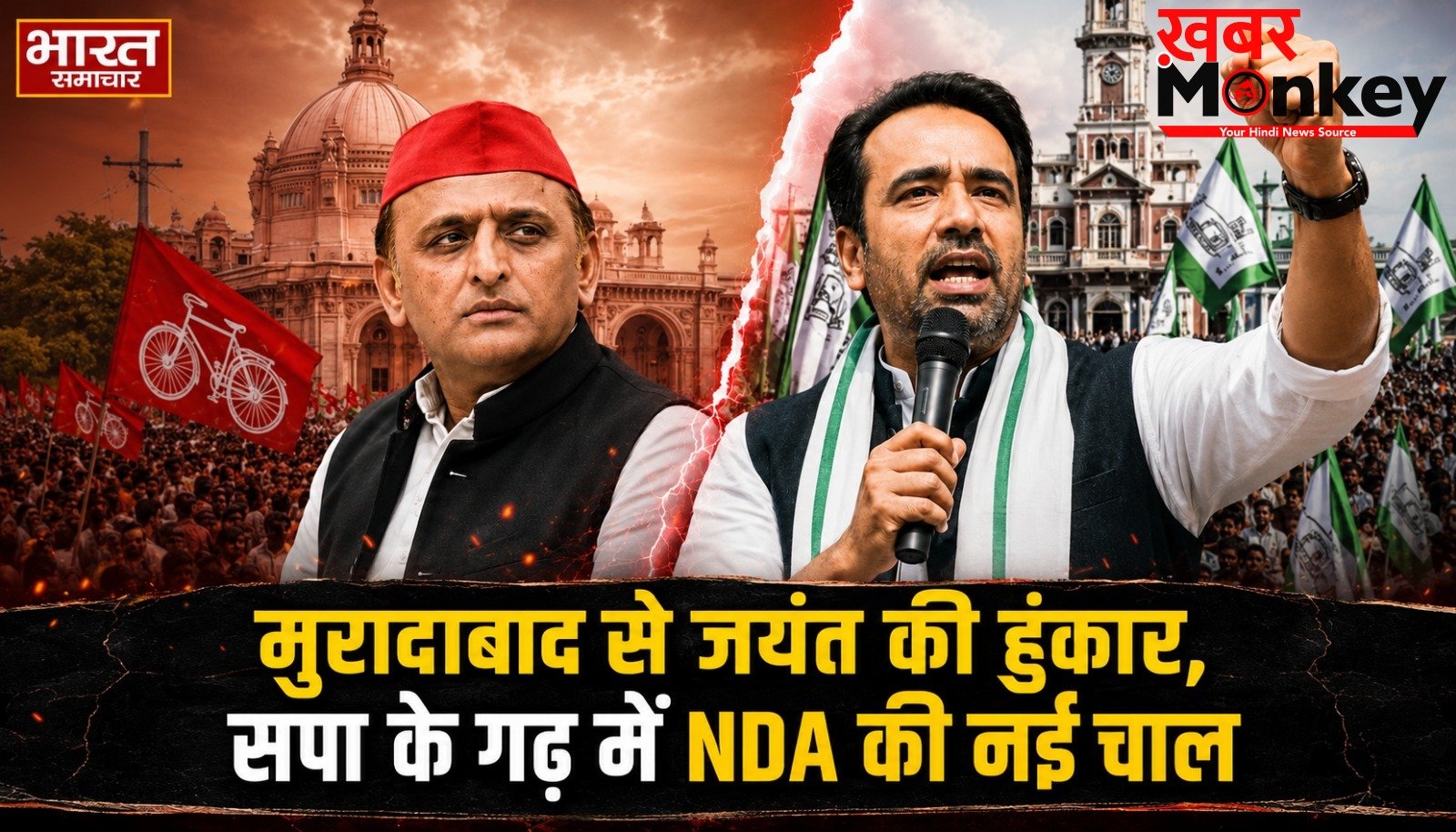 सपा के मजबूत गढ़ में NDA की नई चाल, मिशन-2027 की तैयारी में जयंत आज मुरादाबाद में भरेंगे हुंकार