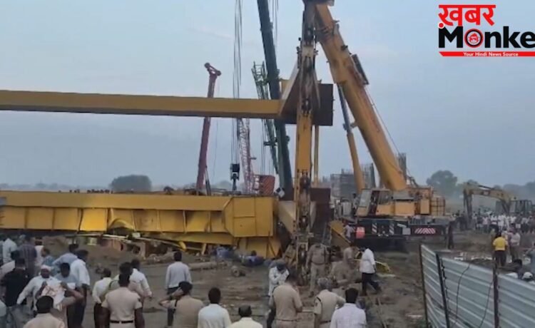 जेवर फ्लाईओवर निर्माण स्थल पर बड़ा हादसा, क्रेन गिरने से मची अफरा-तफरी, कई मजदूरों के दबे होने की आशंका
