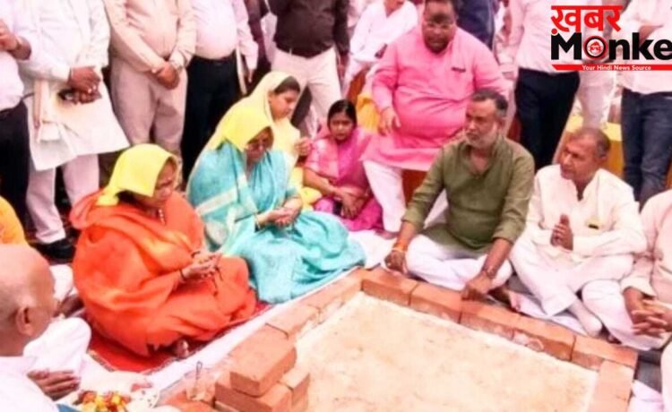 फतेहपुर: 750 करोड़ की परियोजना के भूमि पूजन में अव्यवस्था, माइक न मिलने पर भड़कीं राज्यमंत्री