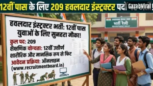 12वीं पास युवाओं के लिए सुनहरा मौका, हवलदार इंस्ट्रक्टर के 209 पदों पर भर्ती, जानें योग्यता और आवेदन प्रक्रिया​