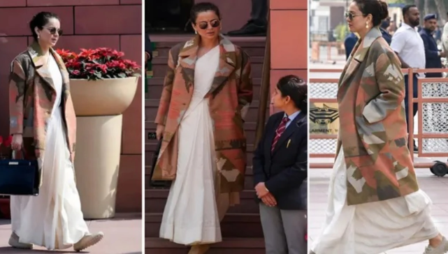Kangana Ranaut का ‘हिमाचली स्वैग’, 45 हजार का कोट पहनकर संसद पहुंचीं मंडी सांसद; 2 महीने में हुआ तैयार