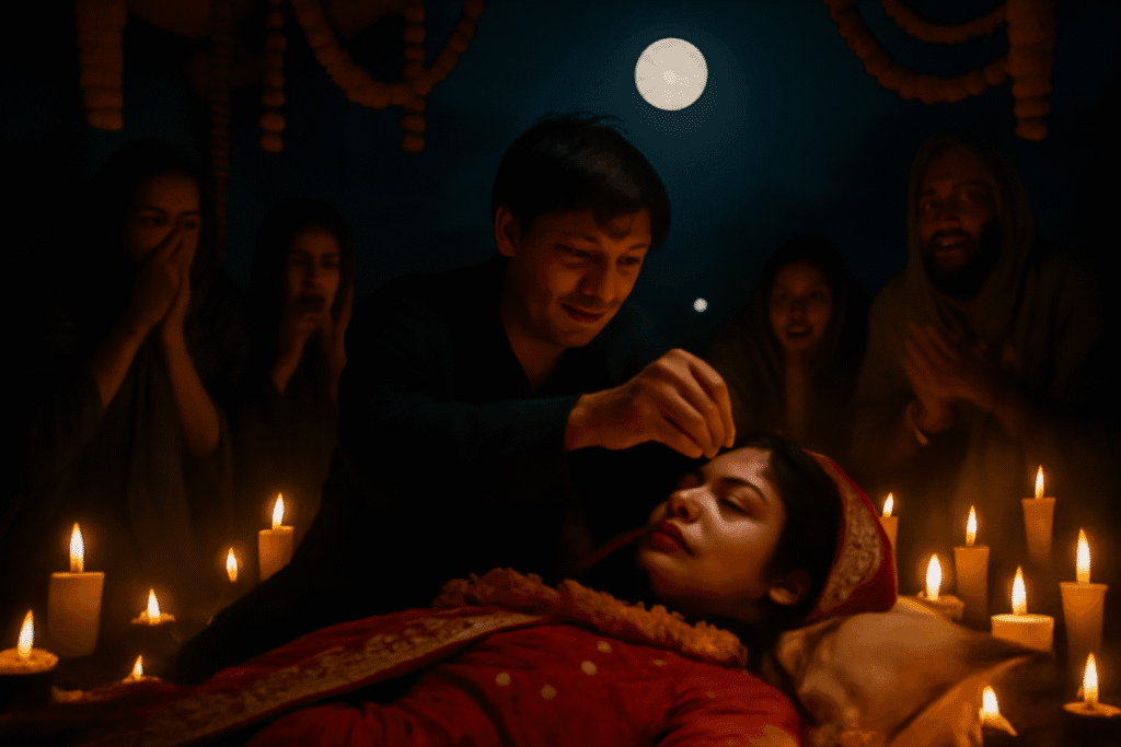 कहानी: “मृत्यु के बादˈ भी निभाया गया प्यार का वादा: अर्थी पर सजी दुल्हन” कहानी: “मृत्यु के बादˈ भी निभाया गया प्यार का वादा: अर्थी पर सजी दुल्हन”