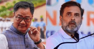 किरेन रिजिजू का राहुल गांधी पर करारा वार: कहा- ‘एक मूर्ख की वजह से देश इतना नुकसान नहीं झेल सकता, अब हर बिल पास कराएगी सरकार’ किरेन रिजिजू का राहुल गांधी पर करारा वार: कहा- ‘एक मूर्ख की वजह से देश इतना नुकसान नहीं झेल सकता, अब हर बिल पास कराएगी सरकार’