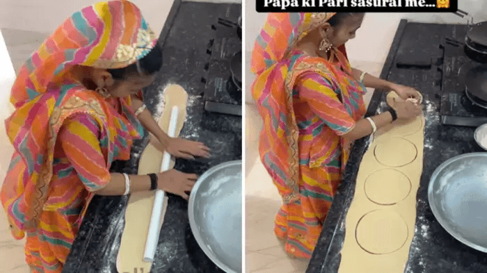 ससुराल में बनानी थी ढेर सारी रोटियां तो ‘पापा की परी’ ने अपनाया गजब का शॉर्टकट, लोग बोले- बहू हमारी रजनीकांत!! “ • ˌ ससुराल में बनानी थी ढेर सारी रोटियां तो ‘पापा की परी’ ने अपनाया गजब का शॉर्टकट, लोग बोले- बहू हमारी रजनीकांत!! “ • ˌ
