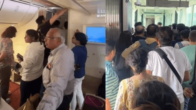 दुबई जा रही फ्लाइट में 5 घंटे कैद कर दिए यात्री; दम घुटने पर फूटा पैसेंजर्स का गुस्सा!! “ • ˌ दुबई जा रही फ्लाइट में 5 घंटे कैद कर दिए यात्री; दम घुटने पर फूटा पैसेंजर्स का गुस्सा!! “ • ˌ