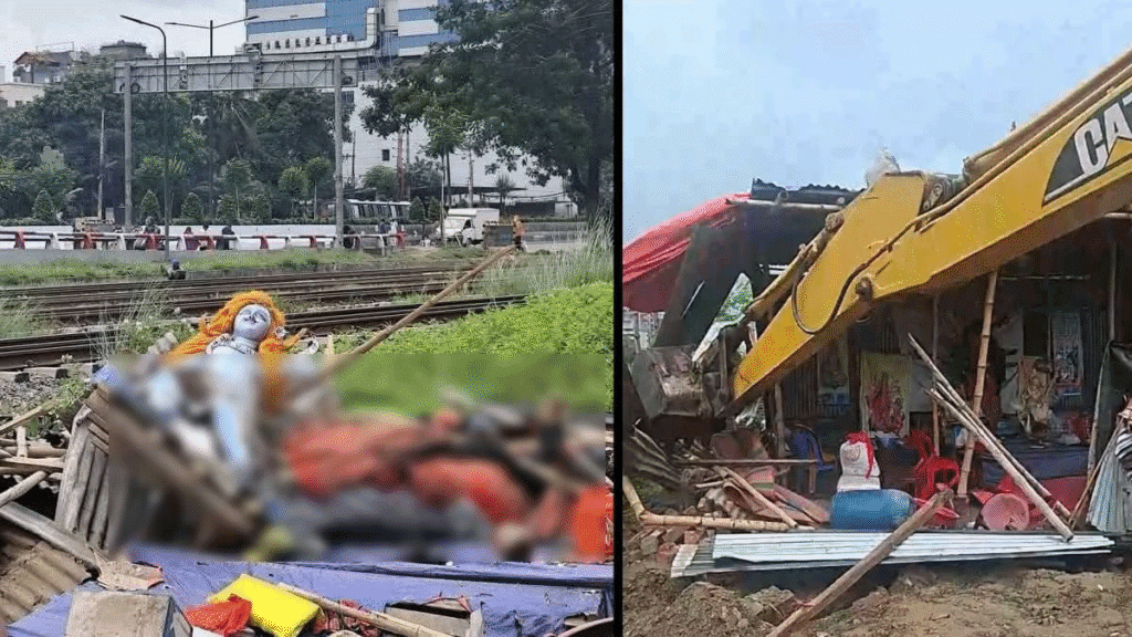 बांग्लादेश में ‘हिंदुओं पर अत्याचार’! ढाका में दुर्गा मंदिर ‘ध्वस्त’, मूर्तियों को भी नहीं बख्शा, भारत का ‘गुस्सा’ सातवें आसमान पर! बांग्लादेश में ‘हिंदुओं पर अत्याचार’! ढाका में दुर्गा मंदिर ‘ध्वस्त’, मूर्तियों को भी नहीं बख्शा, भारत का ‘गुस्सा’ सातवें आसमान पर!